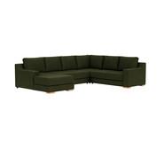 Adaptable 6 Seater Modular With Left Chaise Mason Olive