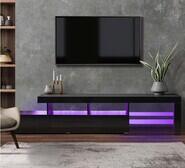 Adela Entertainment Unit With Led Black