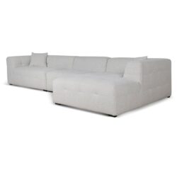 Almira 4 Seater Right Chaise Sofa - Pearl Boucle by Interior Secrets - AfterPay Available