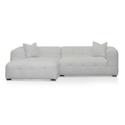 Almira Left Chaise Sofa - Pearl Boucle by Interior Secrets - AfterPay Available