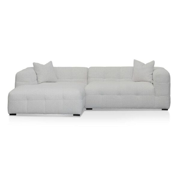 Almira Left Chaise Sofa - Pearl Boucle by Interior Secrets - AfterPay Available