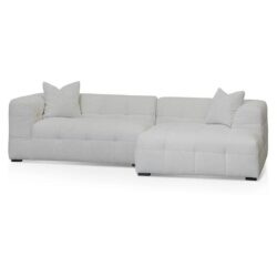 Almira Right Chaise Sofa - Pearl Boucle by Interior Secrets - AfterPay Available