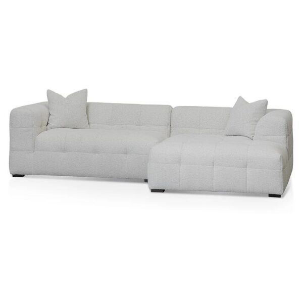 Almira Right Chaise Sofa - Pearl Boucle by Interior Secrets - AfterPay Available