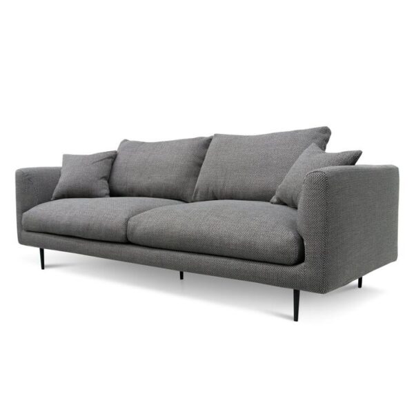 Arlette 4 Seater Fabric Sofa - Noble Grey by Interior Secrets - AfterPay Available