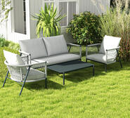 Atlas 4 Seater Lounge Set Grey