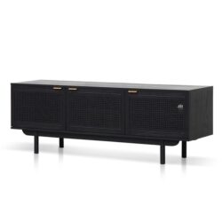 Benitez 1.7m ELM TV Entertainment Unit - Full Black by Interior Secrets - AfterPay Available