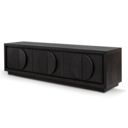 Bonnie 2m Wooden TV Entertainment Unit - Textured Espresso Black by Interior Secrets - AfterPay Available