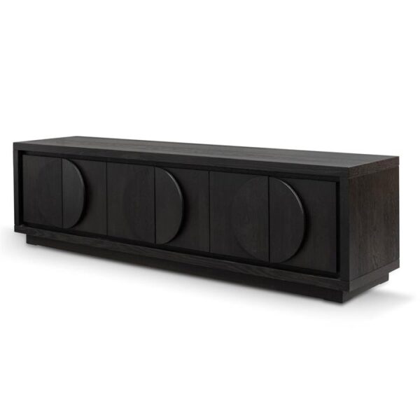 Bonnie 2m Wooden TV Entertainment Unit - Textured Espresso Black by Interior Secrets - AfterPay Available