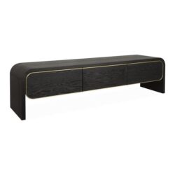 Boran 2m TV Entertainment Unit - Textured Espresso Black by Interior Secrets - AfterPay Available