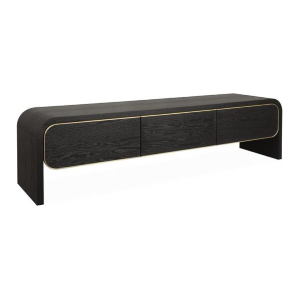 Boran 2m TV Entertainment Unit - Textured Espresso Black by Interior Secrets - AfterPay Available