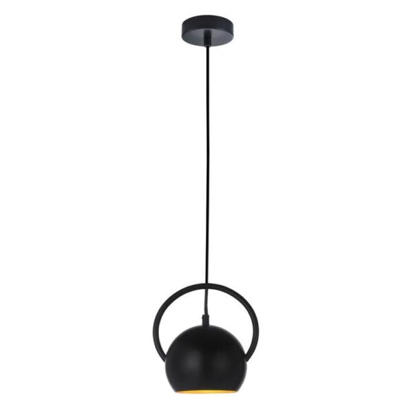 Brie Classic Pendant Lamp Light Interior ES Matte Black Dome