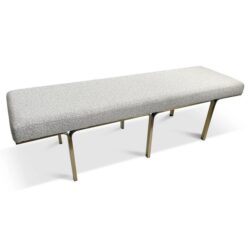 Brittan 1.5m Brushed Gold Ottoman - Clay Grey by Interior Secrets - AfterPay Available