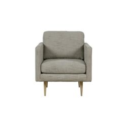Bronx 1-Seater Fabric Sofa Accent Relaxing Lounge Chair - Stone - Grey