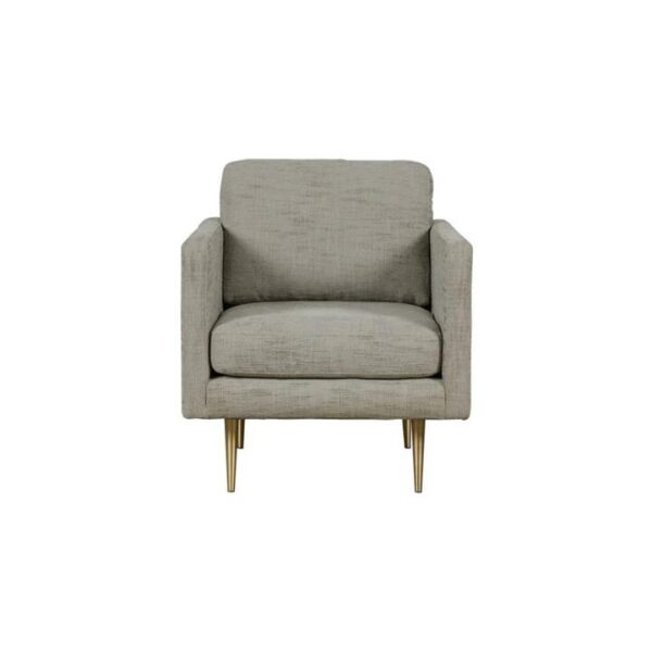 Bronx 1-Seater Fabric Sofa Accent Relaxing Lounge Chair - Stone - Grey