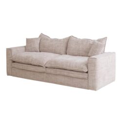Bucha 2 Seater Fabric Sofa - Cream by Interior Secrets - AfterPay Available