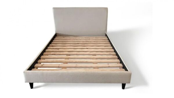 Byron custom upholstered bed with choice of standard base
