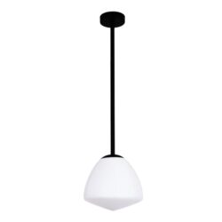 CIOTOLA Pendant Lamp Light Interior ES Matte Black / Frosted Tipped Dome Glass OD220mm