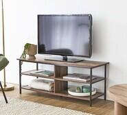 Cairo Walnut Entertainment Unit Black