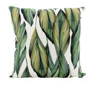 Calita Leaf Patterned Cushion Green
