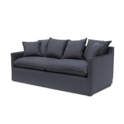 Candice 3 Seater Fabric Sofa - Charcoal Linen - Last One by Interior Secrets - AfterPay Available