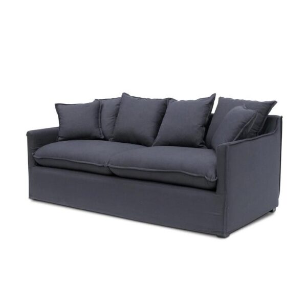 Candice 3 Seater Fabric Sofa - Charcoal Linen - Last One by Interior Secrets - AfterPay Available