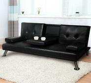 Caprile 3 Seater Futon Black