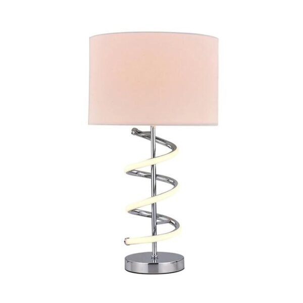 Carly Modern Elegant Table Lamp Desk Light - Chrome