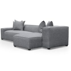 Casey 3 Seater Right Chaise Fabric Sofa - Graphite Grey by Interior Secrets - AfterPay Available