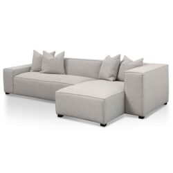 Casey 3 Seater Right Chaise Fabric Sofa - Sterling Sand by Interior Secrets - AfterPay Available