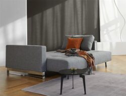 Cassius deluxe double sofa bed with chrome legs - innovation living