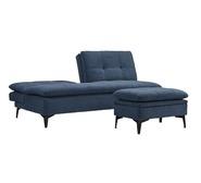 Charisma 2 Seater Sofa Bed With Ottoman Blue