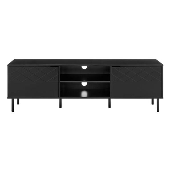 Christian Lowline Entertainment Unit TV Stand Storage Cabinet 160cm - Black - Black