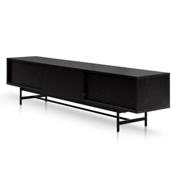 Christie 2.1m Wooden TV Entertainment Unit - Full Black by Interior Secrets - AfterPay Available