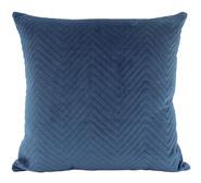 Cloud Velvet Quilted Cushion Blue