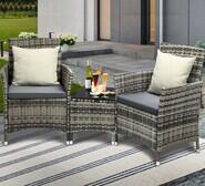 Cortes 3 Piece Lounge Set Grey