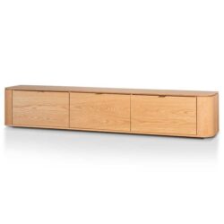 Curve 2.4 TV Entertainment Unit - Natural Oak by Interior Secrets - AfterPay Available