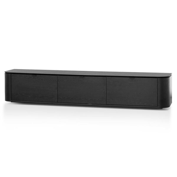 Curve 2.4m TV Entertainment Unit - Black Oak by Interior Secrets - AfterPay Available