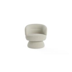 Dame Swivel Accent Relaxing Lounge Chairs - Ivory