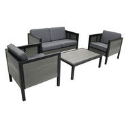 Damien 4 Seater Outdoor Lounge Set Grey