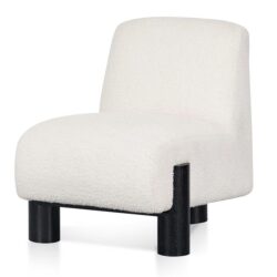 Deandre Lounge Chair - Ivory White Boucle by Interior Secrets - AfterPay Available