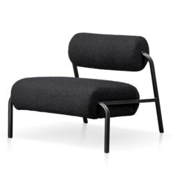 Delacruz Lounge Chair - Black Boucle by Interior Secrets - AfterPay Available