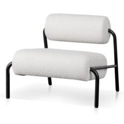 Delacruz Lounge Chair - Ivory White Boucle by Interior Secrets - AfterPay Available