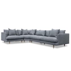 Della Left Return Modular Sofa - Graphite Grey by Interior Secrets - AfterPay Available