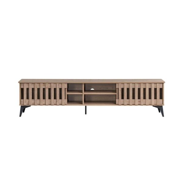 Design Square Aidan Wooden Lowline Entertainment Unit TV Stand 180cm 2-Doors Oak