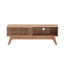 Design Square Camille Wooden Lowline Entertainment Unit TV Stand 120cm W/ 1-Door - Oak