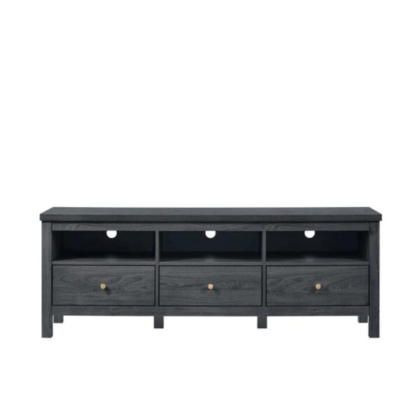 Design Square Waldo Entertainment Unit TV Stand 160cm W/ 3-Drawers - Grey Oak
