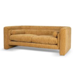 Dilipa 2 Seater Fabric Sofa - Yellow Sand by Interior Secrets - AfterPay Available