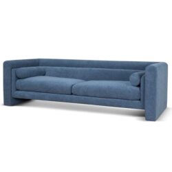 Dilipa 3 Seater Fabric Sofa - Navy Blue by Interior Secrets - AfterPay Available