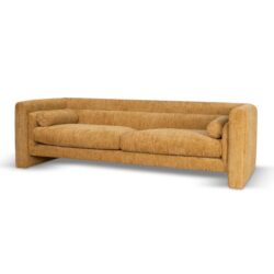 Dilipa 3 Seater Fabric Sofa - Yellow Sand by Interior Secrets - AfterPay Available