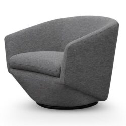 Donna Swivel Lounge Chair - Graphite Grey by Interior Secrets - AfterPay Available